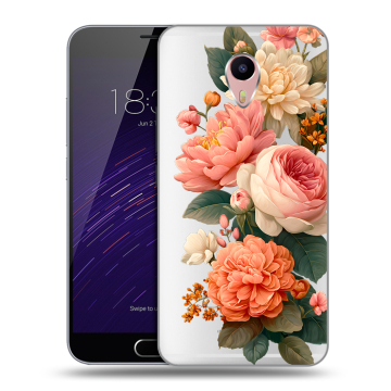 Пластиковый чехол на Meizu M3 Max с принтом цветы