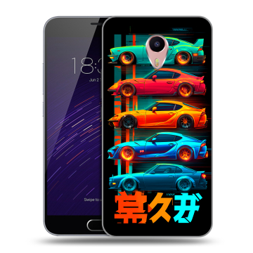 Пластиковый чехол на Meizu M3 Max с принтом машины тачки