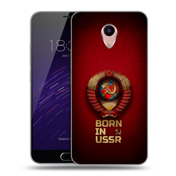 Пластиковый чехол на Meizu M3 Max с принтом Флаг Герб СССР