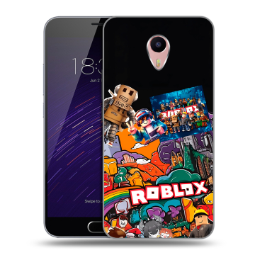 Пластиковый чехол на Meizu M3 Max с принтом Roblox Роблокс Пластиковый чехол на Meizu M3 Max с принтом Roblox Роблокс
