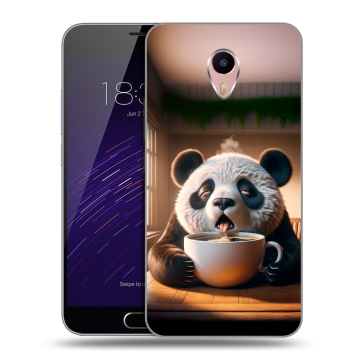 Пластиковый чехол на Meizu M3 Max с принтом смешная панда