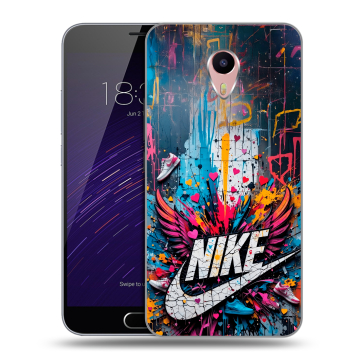 Пластиковый чехол на Meizu M3 Max с принтом Nike Найк