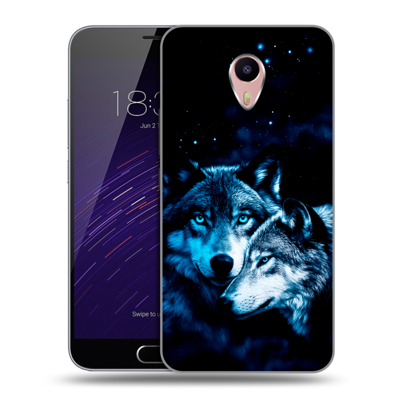 Пластиковый чехол на Meizu M3 Max с принтом Волки Пластиковый чехол на Meizu M3 Max с принтом Волки