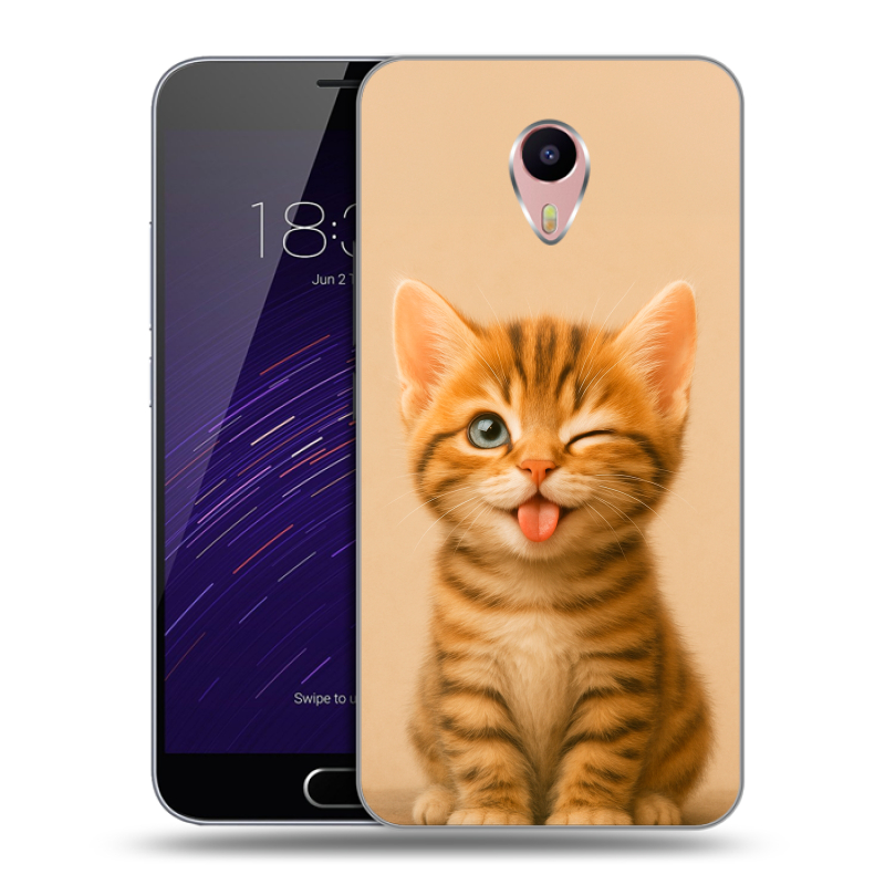 Пластиковый чехол на Meizu M3 Max с принтом котенок Пластиковый чехол на Meizu M3 Max с принтом котенок