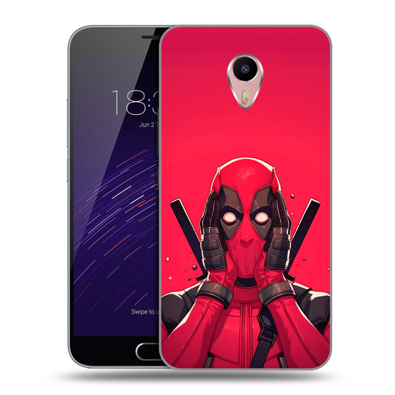 Пластиковый чехол на Meizu M3 Max с принтом Дедпул Deadpool Пластиковый чехол на Meizu M3 Max с принтом Дедпул Deadpool