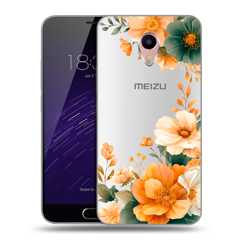 Пластиковый чехол на Meizu M3 Max с принтом Цветы принт Пластиковый чехол на Meizu M3 Max с принтом Цветы принт