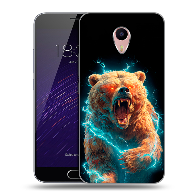 Пластиковый чехол на Meizu M3 Max с принтом Медведь Пластиковый чехол на Meizu M3 Max с принтом Медведь
