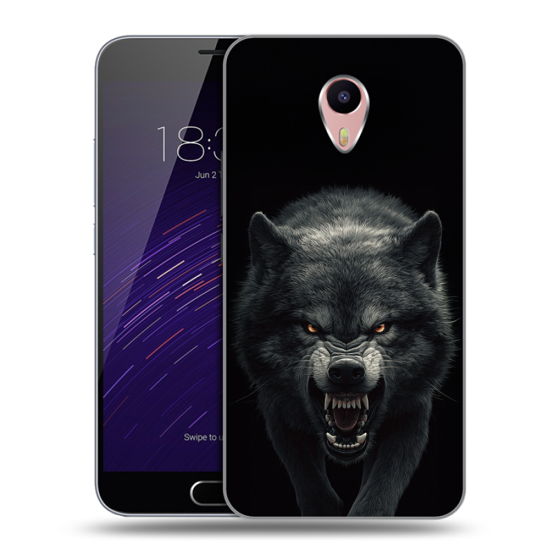 Пластиковый чехол на Meizu M3 Max с принтом Волк Пластиковый чехол на Meizu M3 Max с принтом Волк