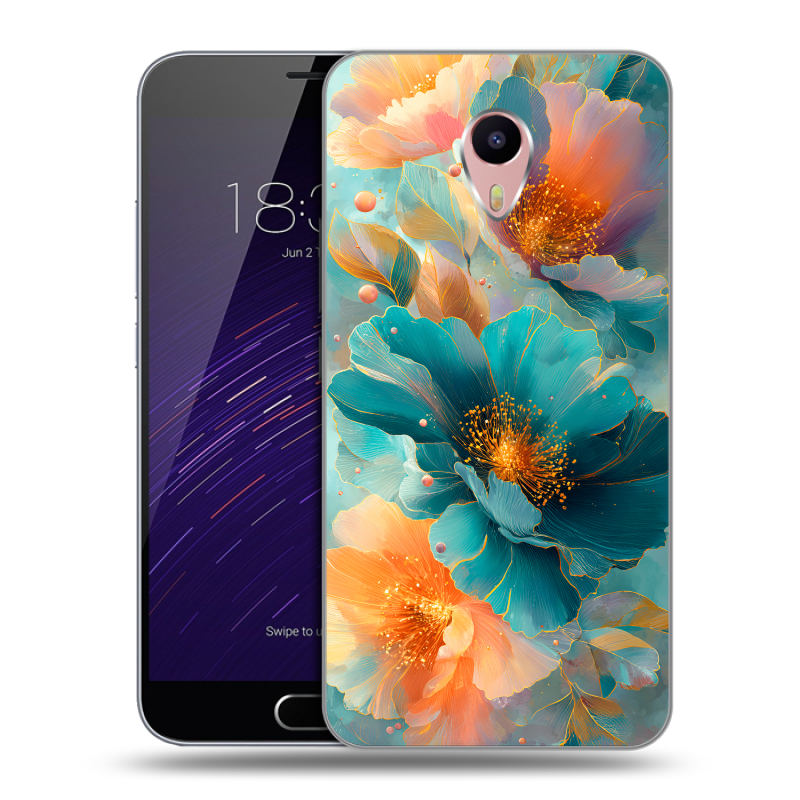 Пластиковый чехол на Meizu M3 Max с принтом Цветы Пластиковый чехол на Meizu M3 Max с принтом Цветы
