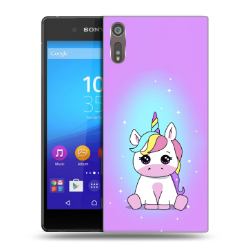 Пластиковый чехол на Sony Xperia XZ с принтом Единорог Пластиковый чехол на Sony Xperia XZ с принтом Единорог