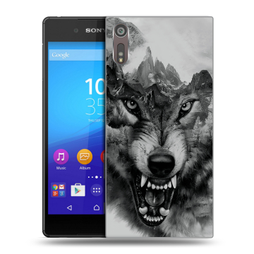 Пластиковый чехол на Sony Xperia XZ с принтом Волк Пластиковый чехол на Sony Xperia XZ с принтом Волк