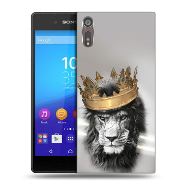 Пластиковый чехол на Sony Xperia XZ с принтом Лев с короной Пластиковый чехол на Sony Xperia XZ с принтом Лев с короной