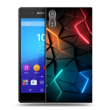 Пластиковый чехол на Sony Xperia XZ с принтом Абстракция неон Пластиковый чехол на Sony Xperia XZ с принтом Абстракция неон