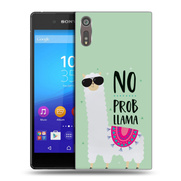 Пластиковый чехол на Sony Xperia XZ с принтом Лама Пластиковый чехол на Sony Xperia XZ с принтом Лама