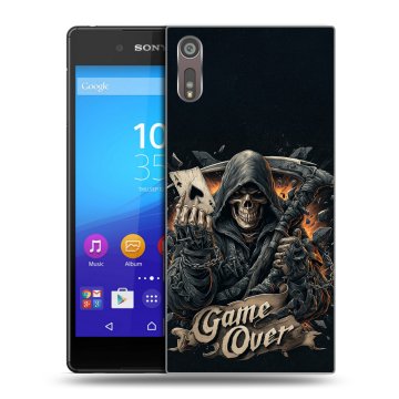 Пластиковый чехол на Sony Xperia XZ с принтом Скелет карты Пластиковый чехол на Sony Xperia XZ с принтом Скелет карты