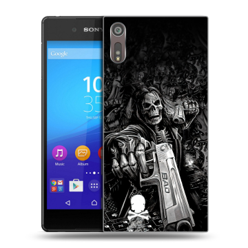 Пластиковый чехол на Sony Xperia XZ с принтом Скелет Пластиковый чехол на Sony Xperia XZ с принтом Скелет