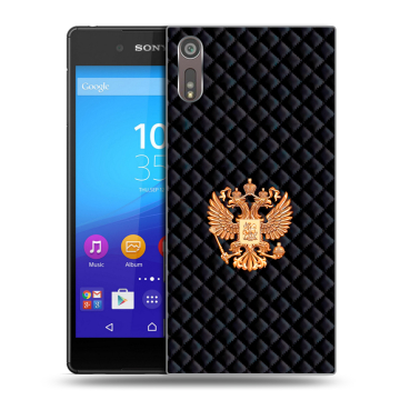 Пластиковый чехол на Sony Xperia XZ с принтом Герб России принт