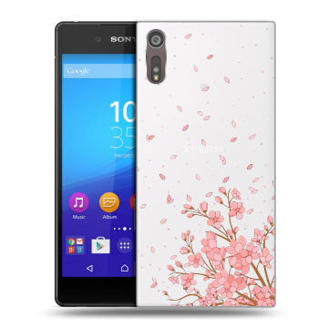 Пластиковый чехол на Sony Xperia XZ с принтом Ветка сакуры