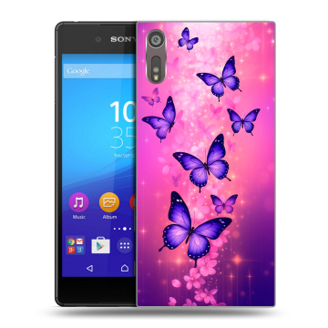 Пластиковый чехол на Sony Xperia XZ с принтом Бабочки