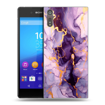 Пластиковый чехол на Sony Xperia XZ с принтом Мрамор
