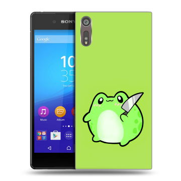 Пластиковый чехол на Sony Xperia XZ с принтом Лягушенок