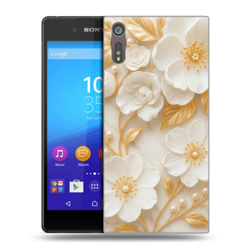 Пластиковый чехол на Sony Xperia XZ с принтом Цветы