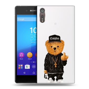 Пластиковый чехол на Sony Xperia XZ с принтом Мишка