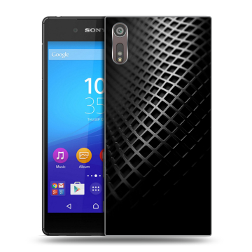 Пластиковый чехол на Sony Xperia XZ с принтом Текстура металла
