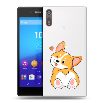 Пластиковый чехол на Sony Xperia XZ с принтом Корги