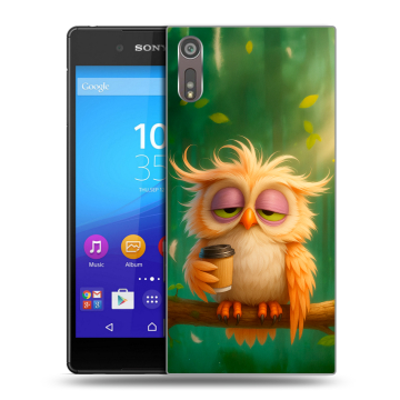 Пластиковый чехол на Sony Xperia XZ с принтом сова