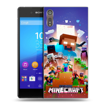 Пластиковый чехол на Sony Xperia XZ с принтом Майнкрафт Minecraft Пластиковый чехол на Sony Xperia XZ с принтом Майнкрафт Minecraft