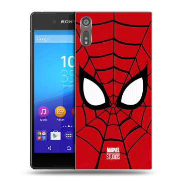 Пластиковый чехол на Sony Xperia XZ с принтом человек паук spiderman Пластиковый чехол на Sony Xperia XZ с принтом человек паук spiderman