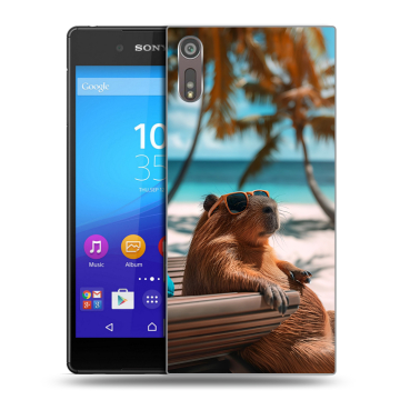 Пластиковый чехол на Sony Xperia XZ с принтом Капибара