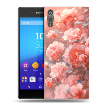 Пластиковый чехол на Sony Xperia XZ с принтом Розы цветы