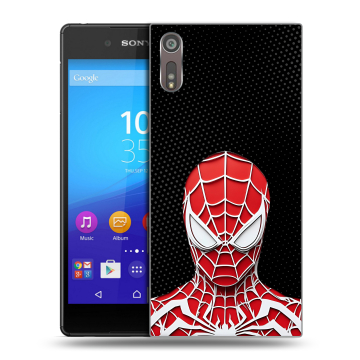 Пластиковый чехол на Sony Xperia XZ с принтом человек паук spiderman Пластиковый чехол на Sony Xperia XZ с принтом человек паук spiderman
