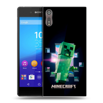 Пластиковый чехол на Sony Xperia XZ с принтом Майнкрафт Minecraft