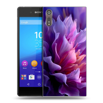 Пластиковый чехол на Sony Xperia XZ с принтом женский цветы