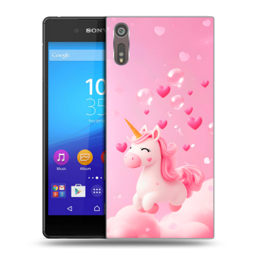 Пластиковый чехол на Sony Xperia XZ с принтом Единорог