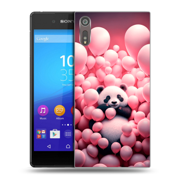 Пластиковый чехол на Sony Xperia XZ с принтом Панда Пластиковый чехол на Sony Xperia XZ с принтом Панда