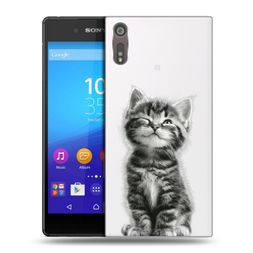 Пластиковый чехол на Sony Xperia XZ с принтом Котенок Пластиковый чехол на Sony Xperia XZ с принтом Котенок