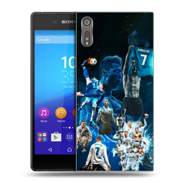 Пластиковый чехол на Sony Xperia XZ с принтом Реал Роналдо Пластиковый чехол на Sony Xperia XZ с принтом Реал Роналдо