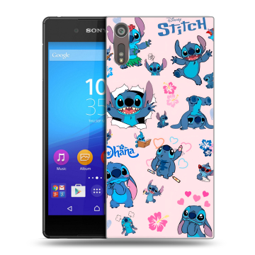 Пластиковый чехол на Sony Xperia XZ с принтом Лило и Стич