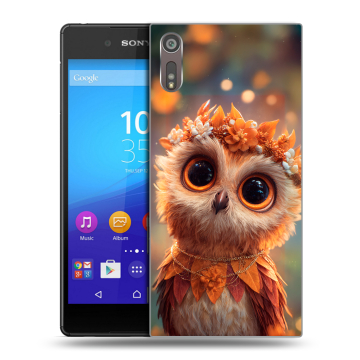 Пластиковый чехол на Sony Xperia XZ с принтом Милая сова Пластиковый чехол на Sony Xperia XZ с принтом Милая сова