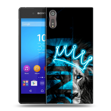 Пластиковый чехол на Sony Xperia XZ с принтом Король лев Пластиковый чехол на Sony Xperia XZ с принтом Король лев