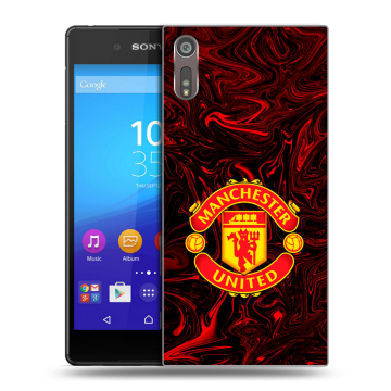 Пластиковый чехол на Sony Xperia XZ с принтом Manchester United Пластиковый чехол на Sony Xperia XZ с принтом Manchester United