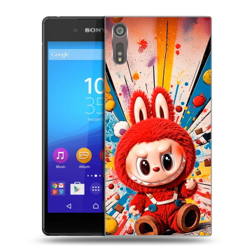 Пластиковый чехол на Sony Xperia XZ с принтом Labubu Лабубу