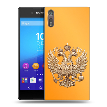 Пластиковый чехол на Sony Xperia XZ с принтом Герб Флаг России Пластиковый чехол на Sony Xperia XZ с принтом Герб Флаг России