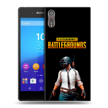 Пластиковый чехол на Sony Xperia XZ с принтом PUGB ПАГБ