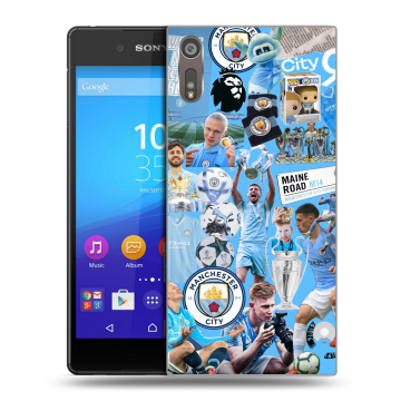 Пластиковый чехол на Sony Xperia XZ с принтом Man City Манчестер Сити Пластиковый чехол на Sony Xperia XZ с принтом Man City Манчестер Сити
