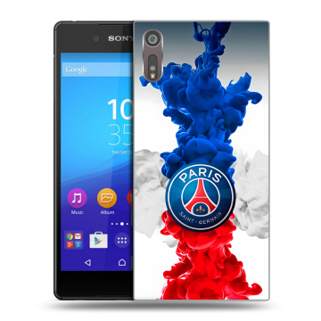 Пластиковый чехол на Sony Xperia XZ с принтом PSG ПСЖ Пластиковый чехол на Sony Xperia XZ с принтом PSG ПСЖ